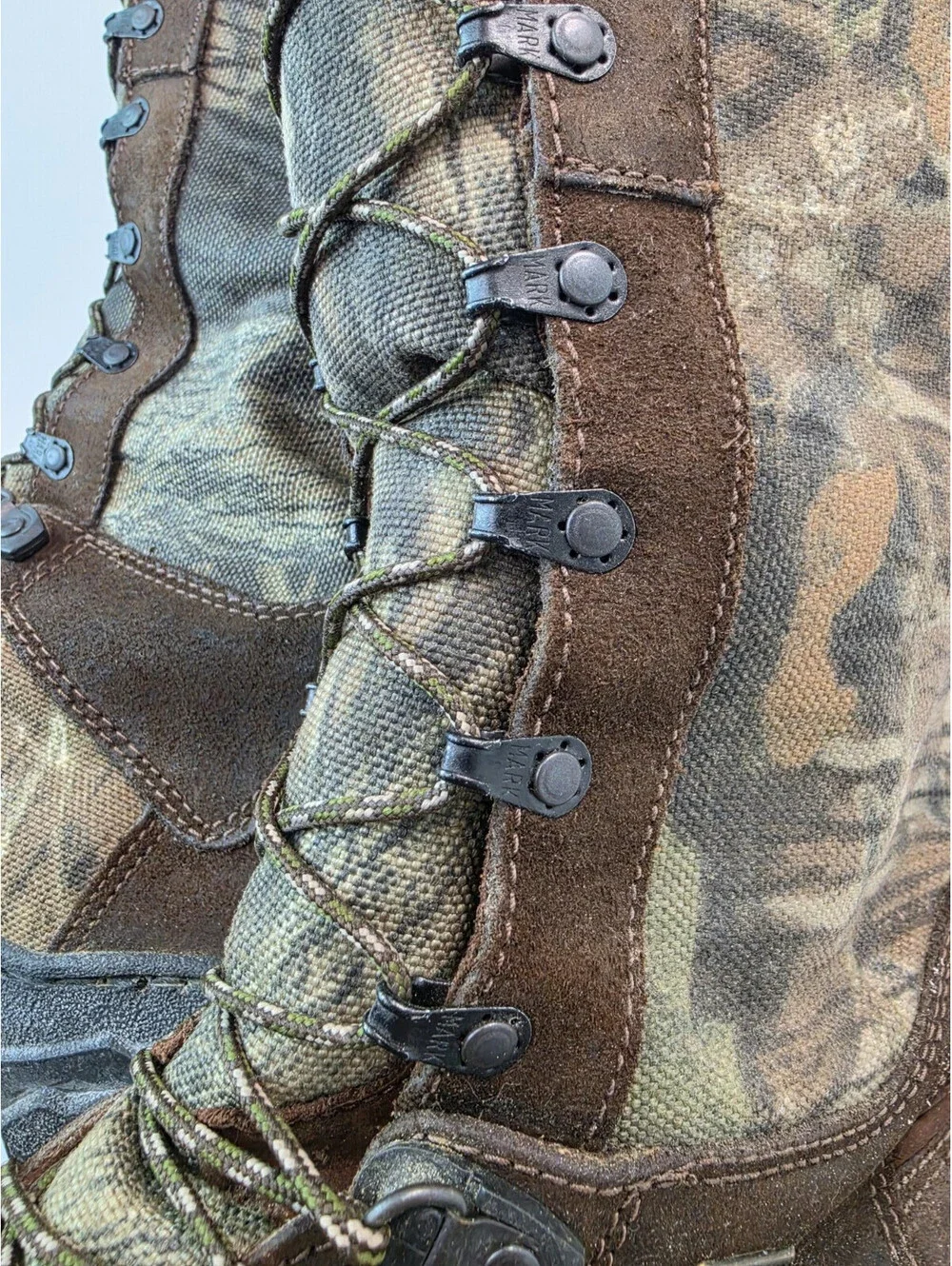 Rocky Pro Light Snake Camo Canvas Leather Gortex Waterproof Boots Mens Size 12 W